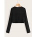 Twist Hem Rib-knit Top