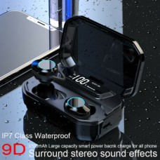 TWS Bluetooth Earphone 9D Stereo Wireless Earphones IPX7 Waterproof Earphones 3300mAh LED Smart Power Bank Phone Holder