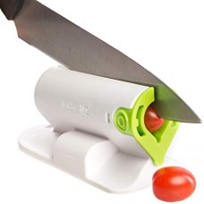 Kitchen IQ Handheld Mini Veggie Slicer- Portable Tool For Slicing Round Fruits & Vegetables